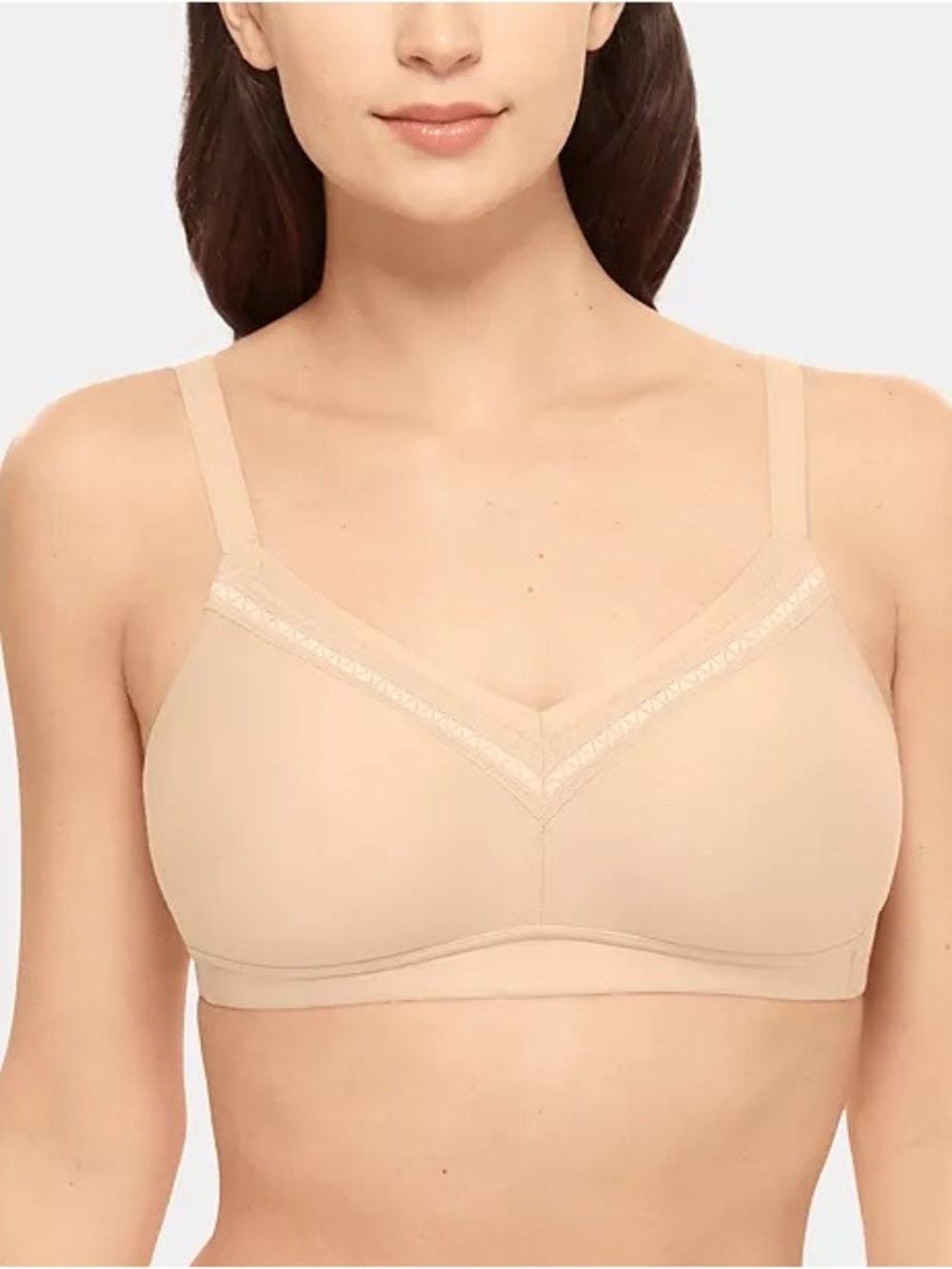 Wacoal 852313 Perfect Primer Wirefree soft cup beige bra, 34C- never worn!
